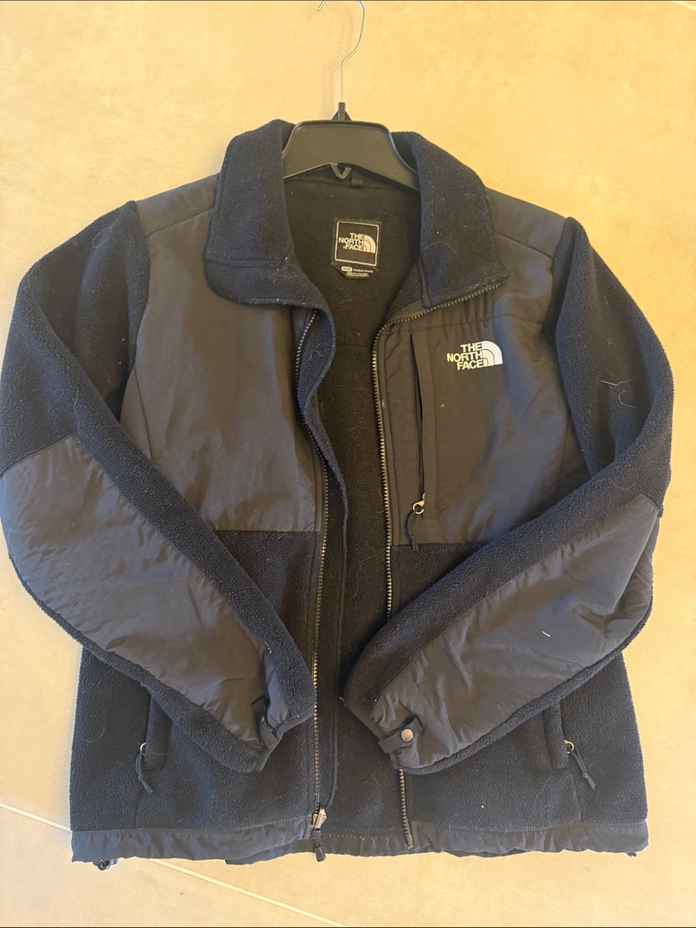 The North Face Navy Fleece Jacket with Reinforced Panels